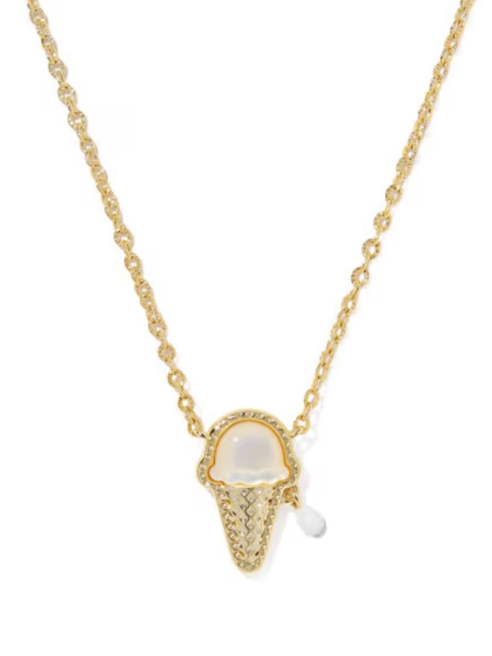 NWT! Kendra Scott 14K gold over brass Ice-Cream Cone Reversible Necklace Pendant